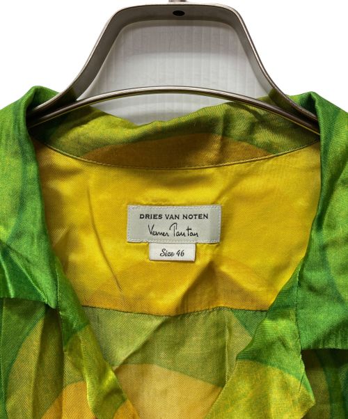 DRIES VAN NOTEN（ドリスヴァンノッテン）DRIES VAN NOTEN (ドリスヴァンノッテン) レーヨン総柄シャツ イエロー サイズ:Mの古着・服飾アイテム