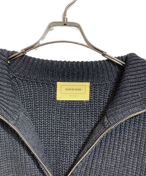 seven by seven（セブンバイセブン）seven by seven (セブンバイセブン) INDIGO DRIVERS KNIT グレー サイズ:Mの古着・服飾アイテム
