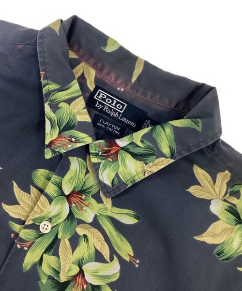 POLO RALPH LAUREN（ポロ・ラルフローレン）POLO RALPH LAUREN (ポロ・ラルフローレン) 90`Sアロハコットンシャツ ネイビー サイズ:XLの古着・服飾アイテム