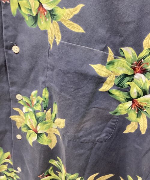 POLO RALPH LAUREN（ポロ・ラルフローレン）POLO RALPH LAUREN (ポロ・ラルフローレン) 90`Sアロハコットンシャツ ネイビー サイズ:XLの古着・服飾アイテム