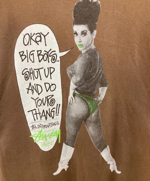 stussy（ステューシー）stussy (ステューシー) BIG BOY TEE ブラウン サイズ:XLの古着・服飾アイテム