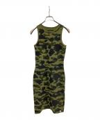 A BATHING APEア ベイシング エイプ）の古着「1ST CAMO TANK TOP ONEPIECE」｜グリーン
