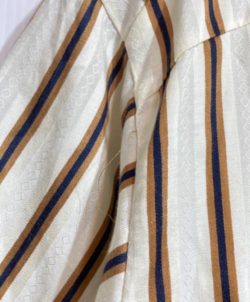son of the cheese（（サノバチーズ））son of the cheese (（サノバチーズ）) Stripe Jacquard Shirt ブラウン サイズ:Mの古着・服飾アイテム
