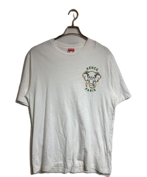 KENZO（ケンゾー）KENZO (ケンゾー) 'Varsity Jungle' エレファント Tシャツ ホワイト サイズ:Mの古着・服飾アイテム