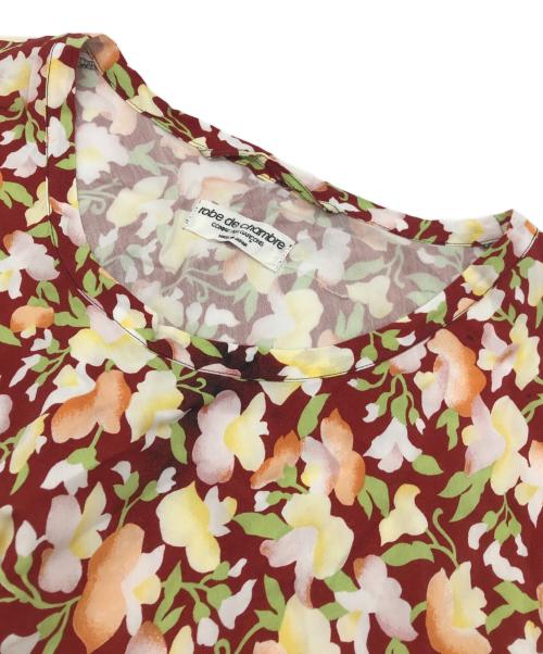 ROBE DE CHAMBRE COMME DES GARCONS（ローブドシャンブル コムデギャルソン）ROBE DE CHAMBRE COMME DES GARCONS (ローブドシャンブル コムデギャルソン) フラワーノースリーブワンピース レッド サイズ:Freeの古着・服飾アイテム