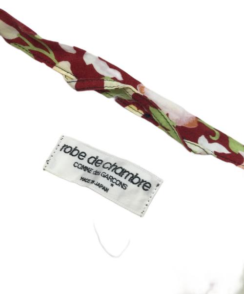 ROBE DE CHAMBRE COMME DES GARCONS（ローブドシャンブル コムデギャルソン）ROBE DE CHAMBRE COMME DES GARCONS (ローブドシャンブル コムデギャルソン) フラワーノースリーブワンピース レッド サイズ:Freeの古着・服飾アイテム