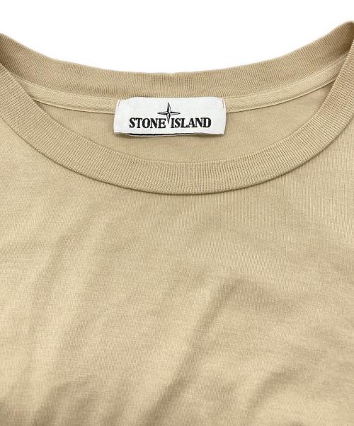 STONE ISLAND（ストーンアイランド）STONE ISLAND (ストーンアイランド) ICON PATCH T-SHIRTS ベージュ サイズ:Lの古着・服飾アイテム
