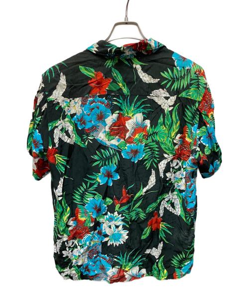 TAHITI（タヒチ）TAHITI (タヒチ) 50-60`Sレーヨンアロハシャツ ブラック サイズ:15M151/2の古着・服飾アイテム