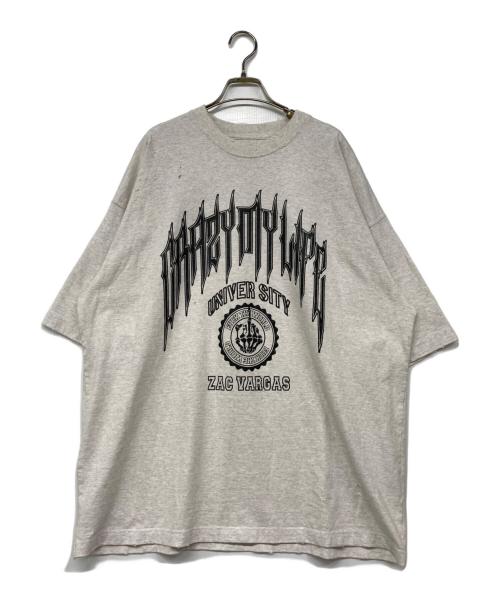 Z.VARGAS（ザックバルガス）Z.VARGAS (ザックバルガス) ダメージ加工カレッジプリントTEE グレー サイズ:記載なしの古着・服飾アイテム