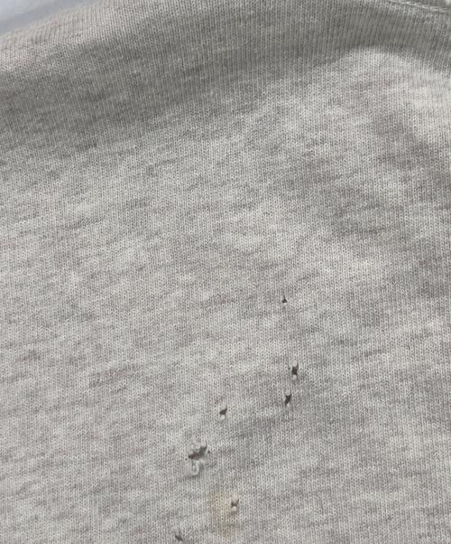 Z.VARGAS（ザックバルガス）Z.VARGAS (ザックバルガス) ダメージ加工カレッジプリントTEE グレー サイズ:記載なしの古着・服飾アイテム