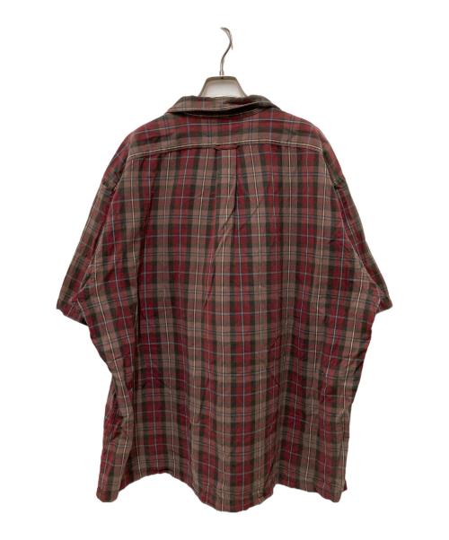 POLO RALPH LAUREN（ポロ・ラルフローレン）POLO RALPH LAUREN (ポロ・ラルフローレン) オープンカラーチェック半袖シャツ レッド サイズ:XXLの古着・服飾アイテム