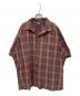 POLO RALPH LAUREN（ポロ・ラルフローレン）の古着「オープンカラーチェック半袖シャツ」｜レッド