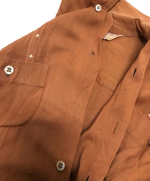 HENRY AMBER（ヘンリーアンバー）HENRY AMBER (ヘンリーアンバー) 50-60`Sダブルポケットシャツ ブラウン サイズ:なしの古着・服飾アイテム