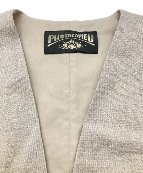 PHOTOCOPIEU（フォトコピュー）PHOTOCOPIEU (フォトコピュー) VAREUSEベスト ベージュ サイズ:なしの古着・服飾アイテム