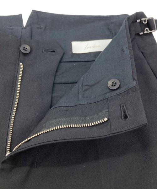 IRENISA（イレニサ）IRENISA (イレニサ) SEMI FLARED PANTS ブラック サイズ:2の古着・服飾アイテム