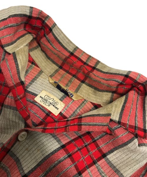 Brodlon（ブロドロン）Brodlon (ブロドロン) 50’S レーヨンブレンドオープンカラーシャツ レッド サイズ:不明の古着・服飾アイテム