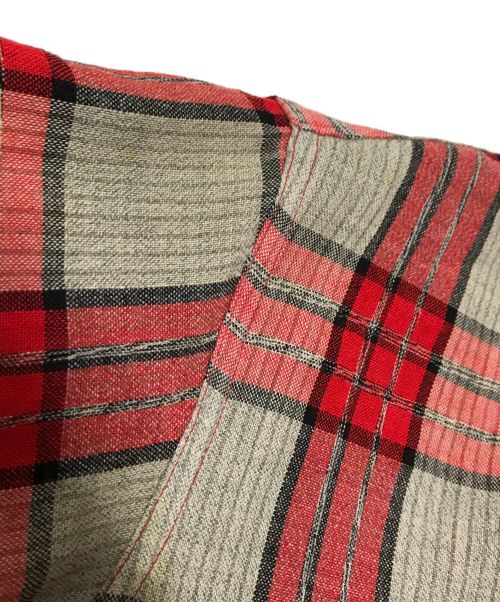 Brodlon（ブロドロン）Brodlon (ブロドロン) 50’S レーヨンブレンドオープンカラーシャツ レッド サイズ:不明の古着・服飾アイテム