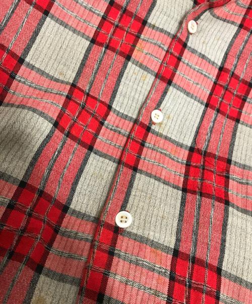 Brodlon（ブロドロン）Brodlon (ブロドロン) 50’S レーヨンブレンドオープンカラーシャツ レッド サイズ:不明の古着・服飾アイテム