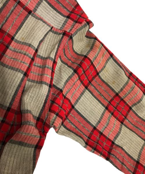 Brodlon（ブロドロン）Brodlon (ブロドロン) 50’S レーヨンブレンドオープンカラーシャツ レッド サイズ:不明の古着・服飾アイテム