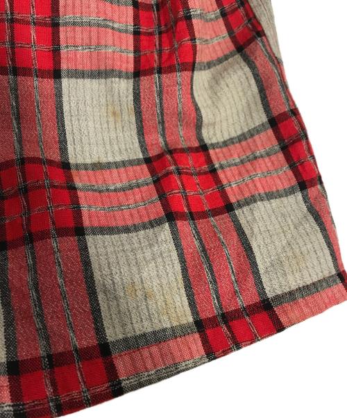 Brodlon（ブロドロン）Brodlon (ブロドロン) 50’S レーヨンブレンドオープンカラーシャツ レッド サイズ:不明の古着・服飾アイテム