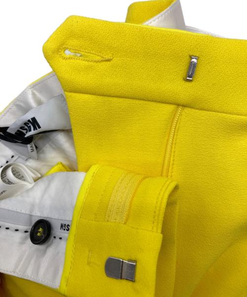 MSGM（エムエスジーエム）MSGM (エムエスジーエム) Knotted Hem Detail Pants イエロー サイズ:40の古着・服飾アイテム