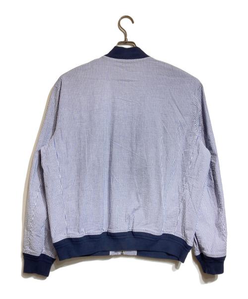 POLO RALPH LAUREN（ポロ・ラルフローレン）POLO RALPH LAUREN (ポロ・ラルフローレン) シアサッカーストライプブルゾン ブルー サイズ:Lの古着・服飾アイテム