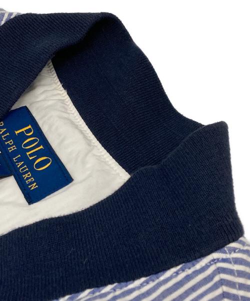 POLO RALPH LAUREN（ポロ・ラルフローレン）POLO RALPH LAUREN (ポロ・ラルフローレン) シアサッカーストライプブルゾン ブルー サイズ:Lの古着・服飾アイテム