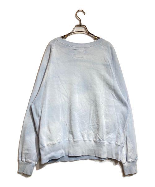 FUTURE ARCHIVE（フューチャー アーカイブ）FUTURE ARCHIVE (フューチャー アーカイブ) COLOR FLOCKY CREWNECK SWEAT ブルー サイズ:Lの古着・服飾アイテム