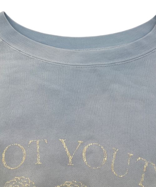 FUTURE ARCHIVE（フューチャー アーカイブ）FUTURE ARCHIVE (フューチャー アーカイブ) COLOR FLOCKY CREWNECK SWEAT ブルー サイズ:Lの古着・服飾アイテム