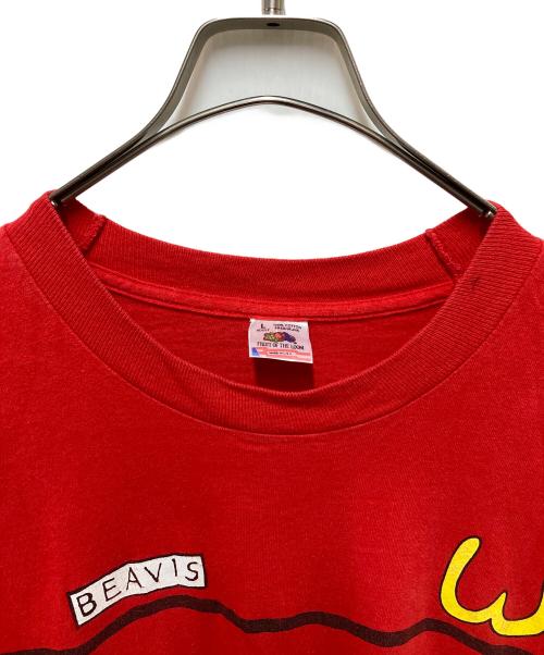 FRUIT OF THE LOOM（フルーツオブザルーム）FRUIT OF THE LOOM (フルーツオブザルーム) アニメプリントTシャツ レッド サイズ:Lの古着・服飾アイテム