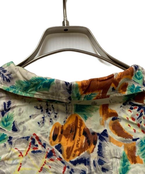 south pacific（-）south pacific (-) 60’Sレーヨンアロハシャツ グリーン サイズ:Mの古着・服飾アイテム