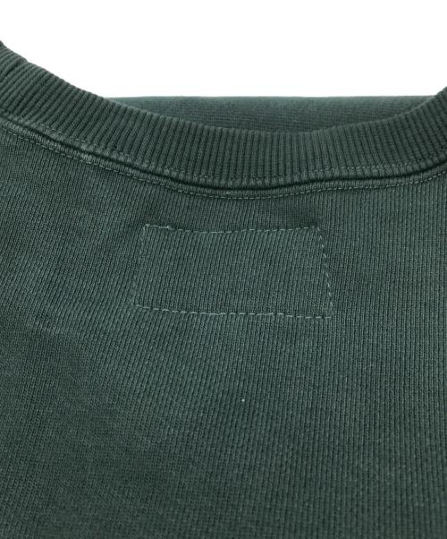 TAIN DOUBLE  PUSH（タインダブルプッシュ）TAIN DOUBLE  PUSH (タインダブルプッシュ) DOUBLE PUSH HEAVY CREW SWEAT グリーン サイズ:Ｌの古着・服飾アイテム
