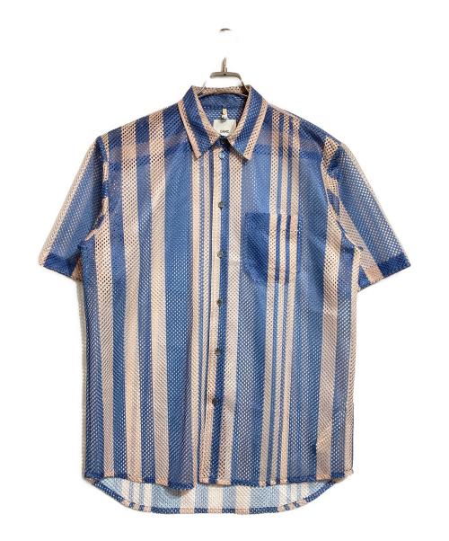 OAMC（オーエーエムシー）OAMC (オーエーエムシー) メッシュS/Sシャツ ブルー サイズ:Lの古着・服飾アイテム