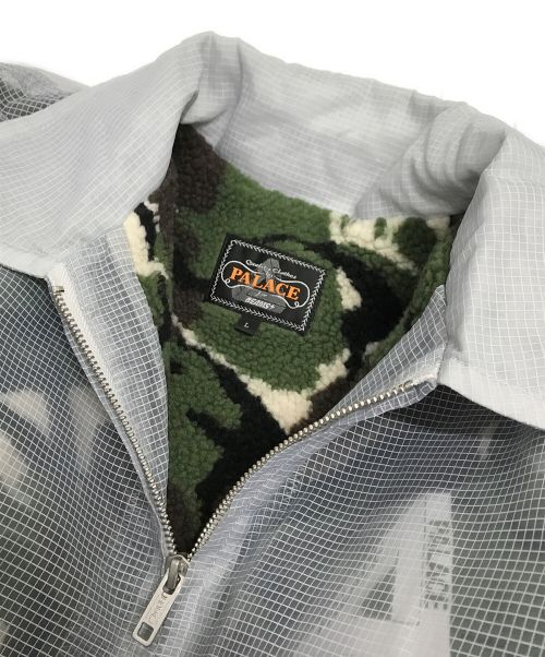 BEAMS PLUS（ビームスプラス）BEAMS PLUS (ビームスプラス) PALACE (パレス) 別注COACH JACKET FLEECE LINED CAMO グレー×オリーブ サイズ:Lの古着・服飾アイテム