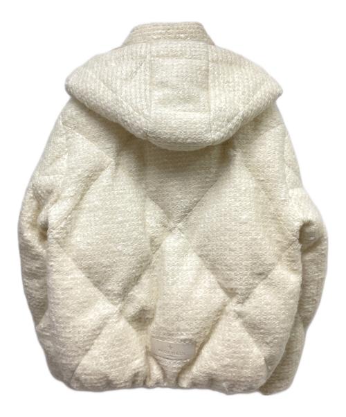 Nicole Benisti（ニコールベニシッティ）Nicole Benisti (ニコールベニシッティ) モヘヤブレンドダウンジャケット ホワイト サイズ:Mの古着・服飾アイテム