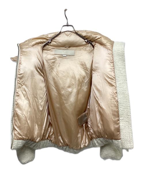 Nicole Benisti（ニコールベニシッティ）Nicole Benisti (ニコールベニシッティ) モヘヤブレンドダウンジャケット ホワイト サイズ:Mの古着・服飾アイテム