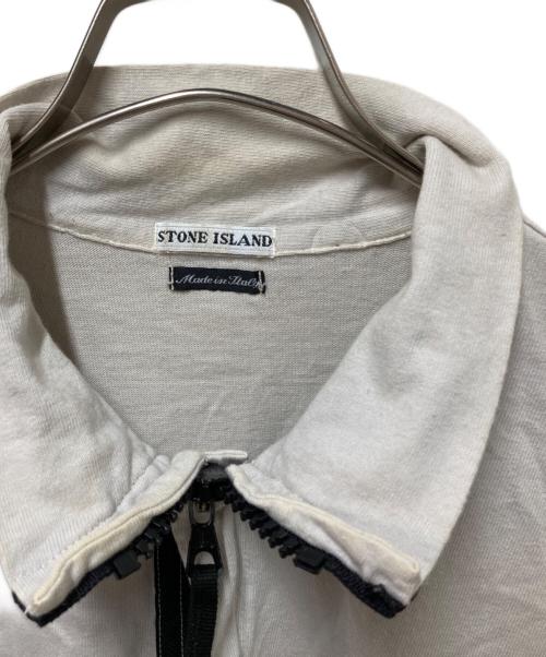 STONE ISLAND（ストーンアイランド）STONE ISLAND (ストーンアイランド) 03SSハーフジップポロシャツ ホワイト サイズ:Mの古着・服飾アイテム