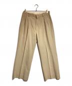 AURALEEオーラリー）の古着「HARD TWIST DOUBLE CLOTH WIDE SLACKS」｜ベージュ