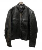 USEDユーズド）の古着「60-70’Sシングルライダースジャケット」｜ブラック