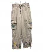adidas×SEAN WOTHERSPOONアディダス×ショーン・ワザーズプーン）の古着「刺繍デザインカーゴパンツ」｜ベージュ