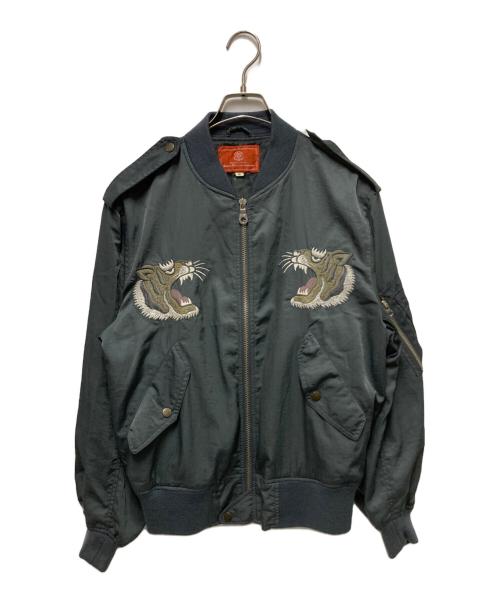 AVIREX（アヴィレックス）AVIREX (アヴィレックス) エポレットフライトスカジャン グレー サイズ:Ｍの古着・服飾アイテム