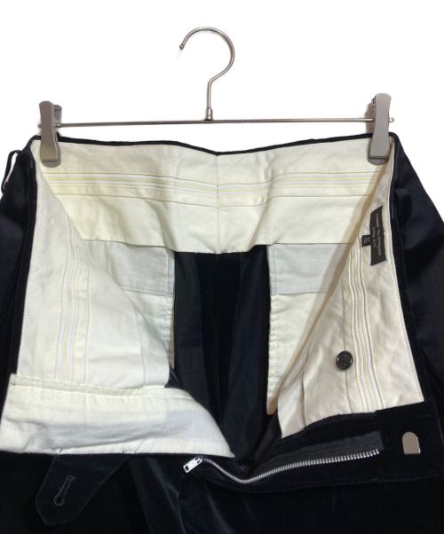 COMME des GARCONS HOMME PLUS（コムデギャルソンオムプリュス）COMME des GARCONS HOMME PLUS (コムデギャルソンオムプリュス) 側章ベロアタックパンツ ブラック サイズ:XLの古着・服飾アイテム