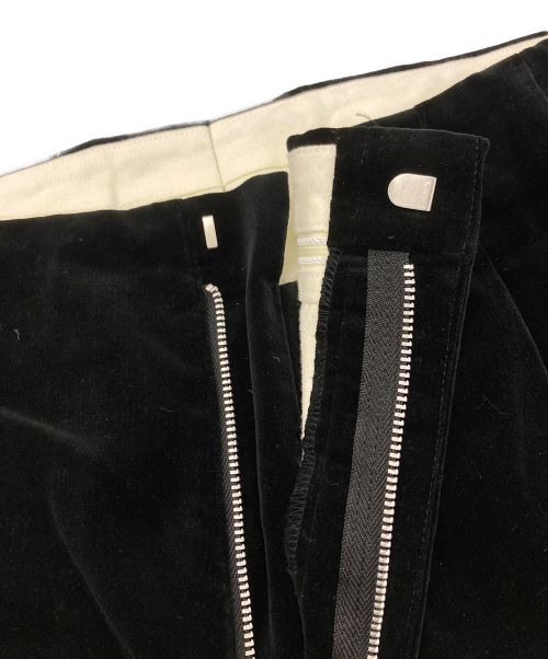 COMME des GARCONS HOMME PLUS（コムデギャルソンオムプリュス）COMME des GARCONS HOMME PLUS (コムデギャルソンオムプリュス) 側章ベロアタックパンツ ブラック サイズ:XLの古着・服飾アイテム
