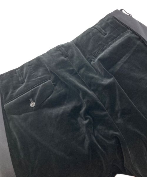COMME des GARCONS HOMME PLUS（コムデギャルソンオムプリュス）COMME des GARCONS HOMME PLUS (コムデギャルソンオムプリュス) 側章ベロアタックパンツ ブラック サイズ:XLの古着・服飾アイテム