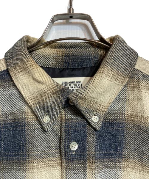 elephant TRIBAL fabrics（エレファントトライバルファブリックス）elephant TRIBAL fabrics (エレファントトライバルファブリックス) GATHER OMBRE CHECK BD SHIRT ベージュ サイズ:FREEの古着・服飾アイテム