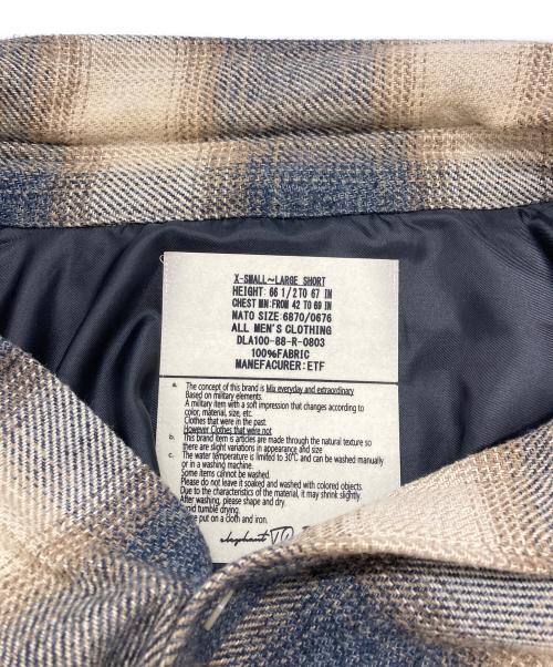 elephant TRIBAL fabrics（エレファントトライバルファブリックス）elephant TRIBAL fabrics (エレファントトライバルファブリックス) GATHER OMBRE CHECK BD SHIRT ベージュ サイズ:FREEの古着・服飾アイテム