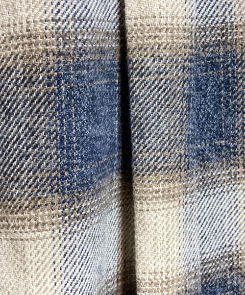 elephant TRIBAL fabrics（エレファントトライバルファブリックス）elephant TRIBAL fabrics (エレファントトライバルファブリックス) GATHER OMBRE CHECK BD SHIRT ベージュ サイズ:FREEの古着・服飾アイテム