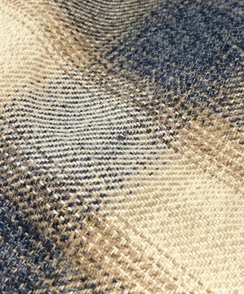 elephant TRIBAL fabrics（エレファントトライバルファブリックス）elephant TRIBAL fabrics (エレファントトライバルファブリックス) GATHER OMBRE CHECK BD SHIRT ベージュ サイズ:FREEの古着・服飾アイテム