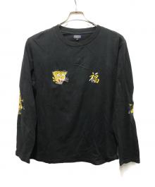 東洋エンタープライズ（トウヨウエンタープライズ）の古着「刺繍カットソー」｜ブラック