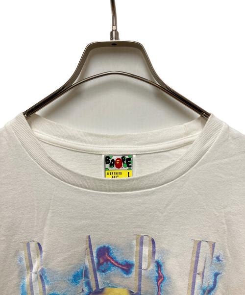 A BATHING APE（ア ベイシング エイプ）A BATHING APE (ア ベイシング エイプ) BAPE Lightning Tee ホワイト サイズ:Lの古着・服飾アイテム